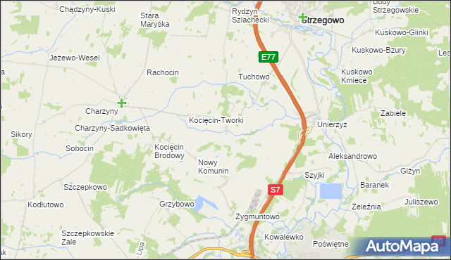 mapa Mączewo, Mączewo na mapie Targeo