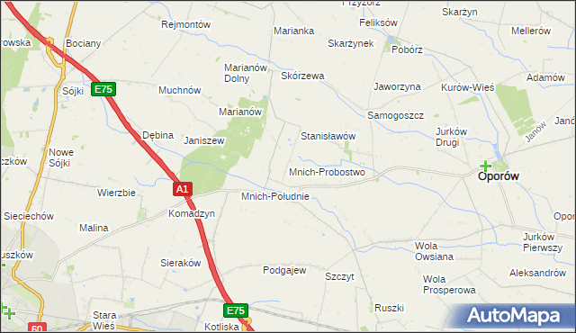 mapa Mnich-Probostwo, Mnich-Probostwo na mapie Targeo