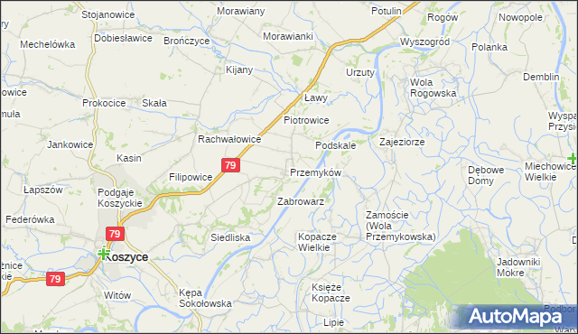 mapa Przemyków, Przemyków na mapie Targeo