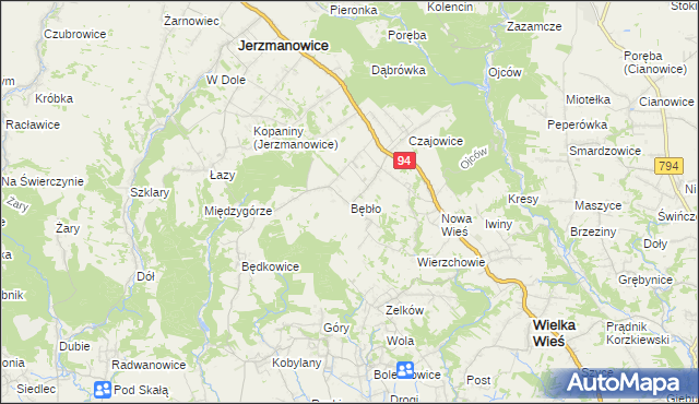 mapa Bębło, Bębło na mapie Targeo