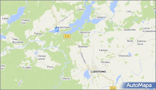 mapa Bietowo, Bietowo na mapie Targeo