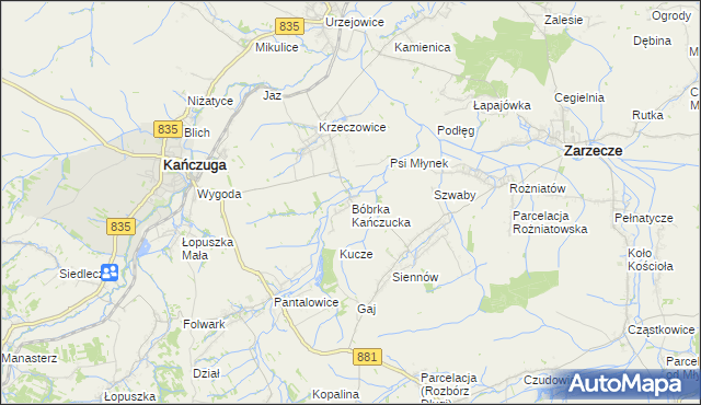 mapa Bóbrka Kańczucka, Bóbrka Kańczucka na mapie Targeo