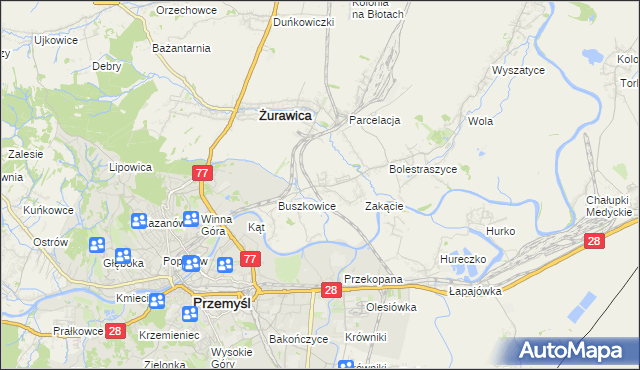 mapa Buszkowiczki, Buszkowiczki na mapie Targeo