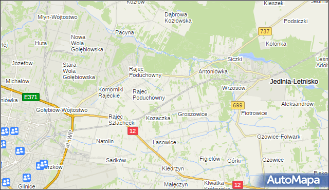 mapa Dawidów gmina Jedlnia-Letnisko, Dawidów gmina Jedlnia-Letnisko na mapie Targeo