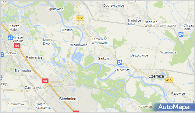 mapa Gajków, Gajków na mapie Targeo