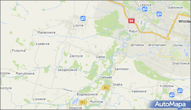 mapa Gałów, Gałów na mapie Targeo
