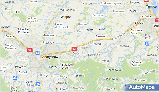mapa Inwałd, Inwałd na mapie Targeo