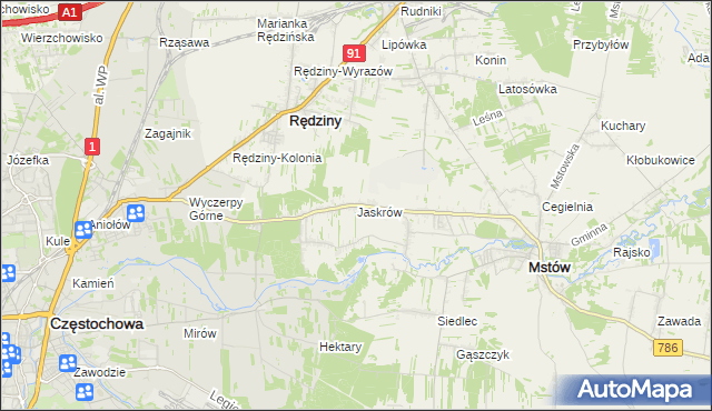 mapa Jaskrów, Jaskrów na mapie Targeo