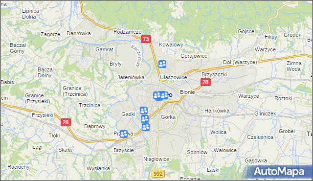 mapa Jasła, Jasło na mapie Targeo