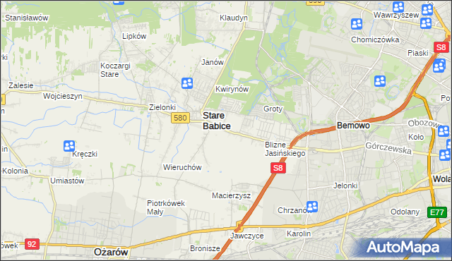 mapa Latchorzew, Latchorzew na mapie Targeo