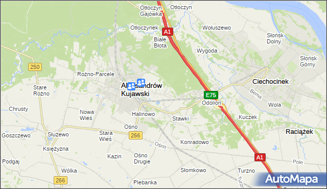mapa Łazieniec, Łazieniec na mapie Targeo