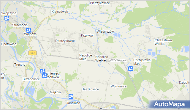 mapa Nadolice Wielkie, Nadolice Wielkie na mapie Targeo