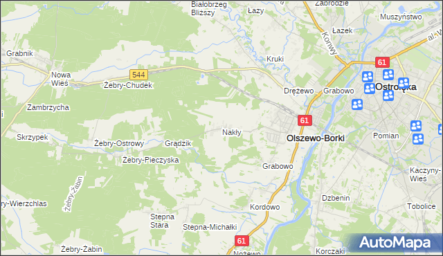 mapa Nakły, Nakły na mapie Targeo
