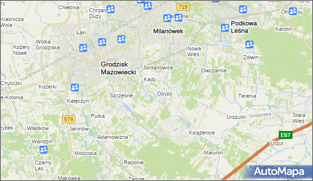 mapa Opypy, Opypy na mapie Targeo