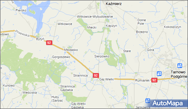 mapa Sierpówko, Sierpówko na mapie Targeo