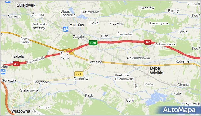 mapa Wielgolas Brzeziński, Wielgolas Brzeziński na mapie Targeo