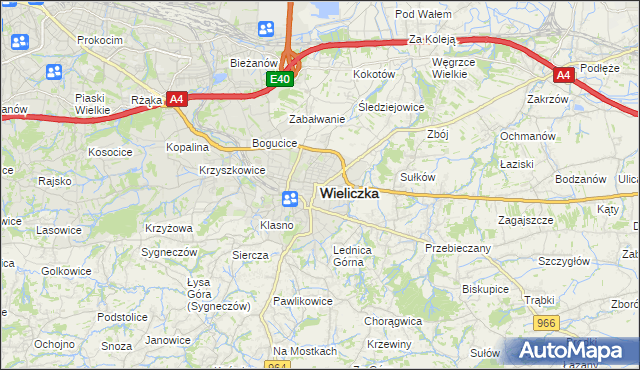 mapa Wieliczka, Wieliczka na mapie Targeo