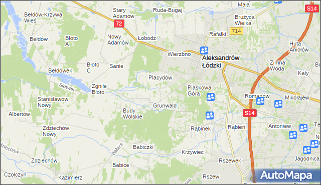 mapa Wola Grzymkowa, Wola Grzymkowa na mapie Targeo