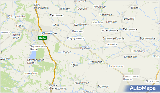 mapa Byszów, Byszów na mapie Targeo