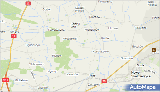 mapa Czachory, Czachory na mapie Targeo