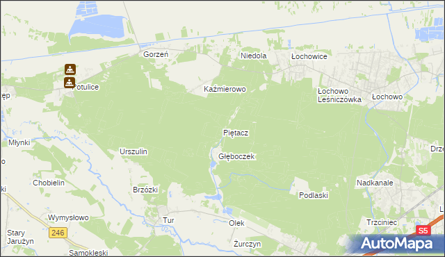 mapa Piętacz, Piętacz na mapie Targeo