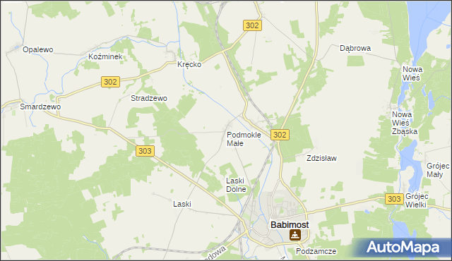 mapa Podmokle Małe, Podmokle Małe na mapie Targeo