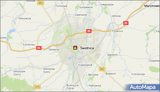 mapa Świdnicy, Świdnica na mapie Targeo