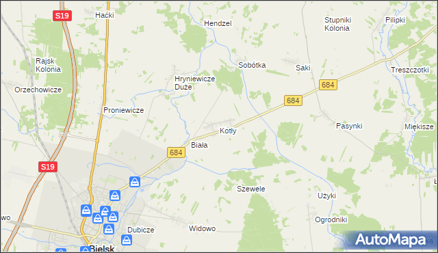mapa Kotły, Kotły na mapie Targeo