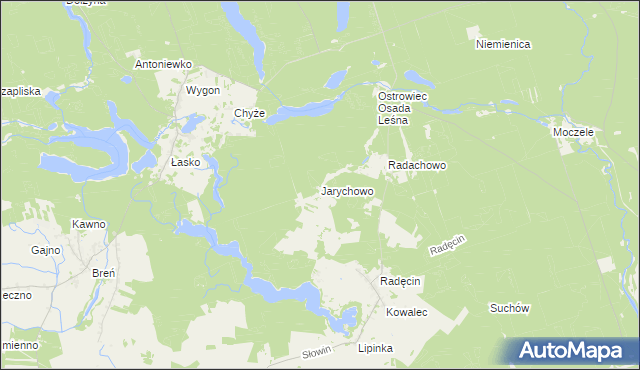 mapa Jarychowo, Jarychowo na mapie Targeo