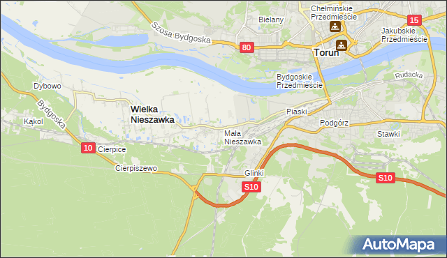 mapa Mała Nieszawka, Mała Nieszawka na mapie Targeo