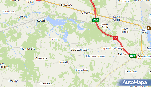 mapa Nowa Dąbrówka, Nowa Dąbrówka na mapie Targeo