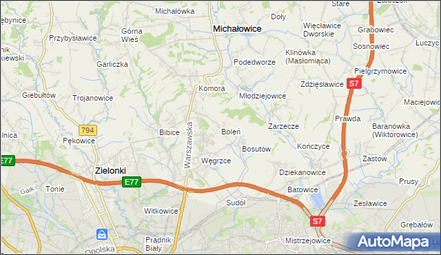 mapa Boleń, Boleń na mapie Targeo