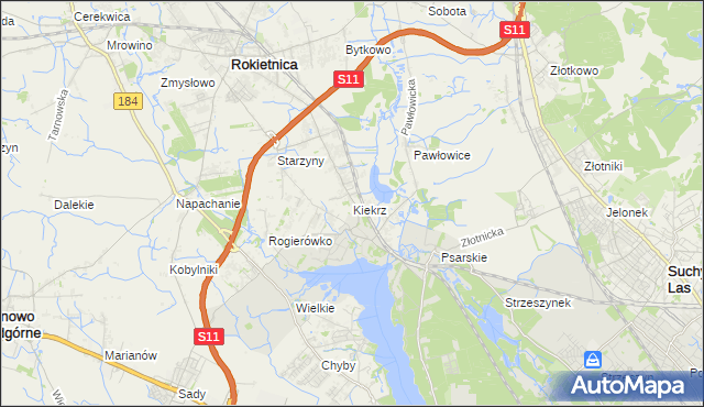 mapa Kiekrz, Kiekrz na mapie Targeo