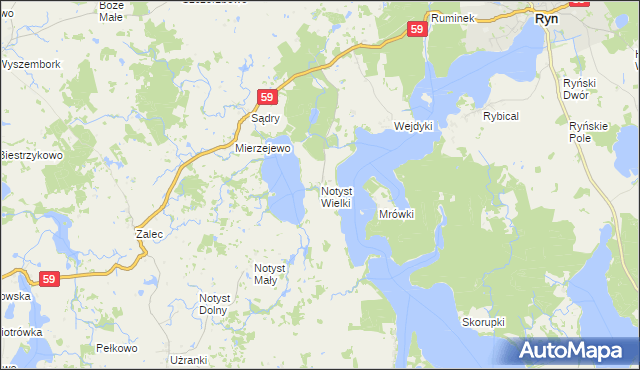 mapa Notyst Wielki, Notyst Wielki na mapie Targeo