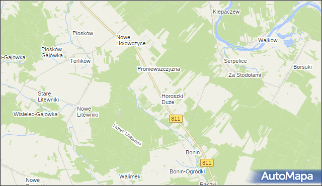 mapa Horoszki Duże, Horoszki Duże na mapie Targeo