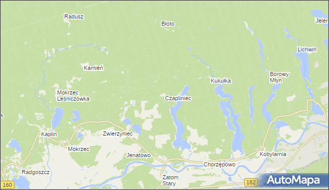 mapa Czapliniec, Czapliniec na mapie Targeo