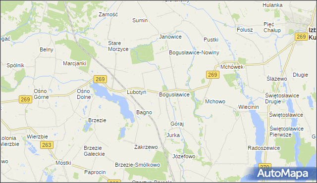 mapa Bogusławice gmina Babiak, Bogusławice gmina Babiak na mapie Targeo