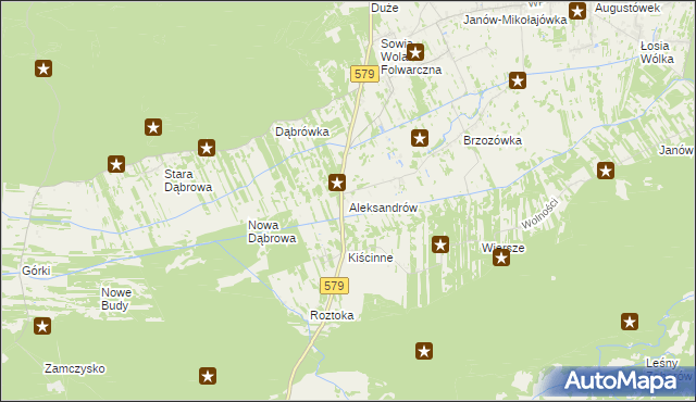 mapa Aleksandrów gmina Czosnów, Aleksandrów gmina Czosnów na mapie Targeo