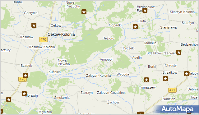 mapa Annopol gmina Lisków, Annopol gmina Lisków na mapie Targeo