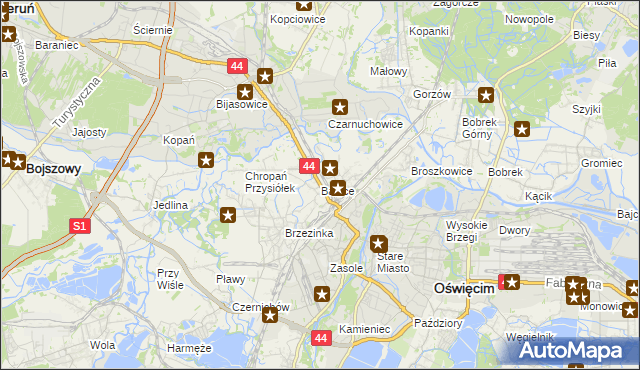mapa Babice gmina Oświęcim, Babice gmina Oświęcim na mapie Targeo