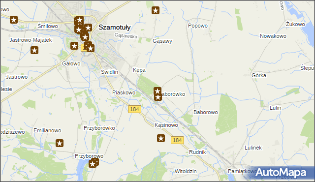 mapa Baborówko, Baborówko na mapie Targeo