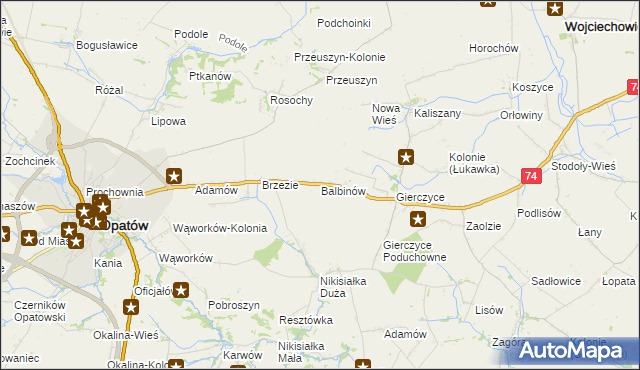 mapa Balbinów, Balbinów na mapie Targeo