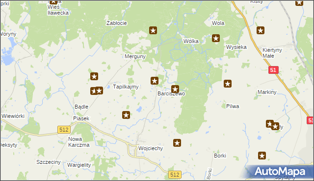 mapa Barciszewo, Barciszewo na mapie Targeo