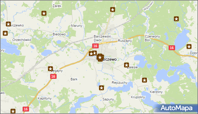 mapa Barczewo, Barczewo na mapie Targeo