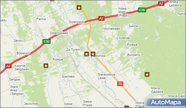 mapa Bełchów, Bełchów na mapie Targeo