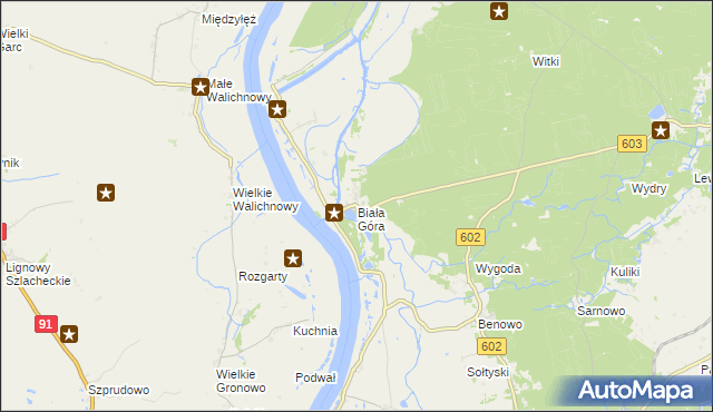 mapa Biała Góra gmina Sztum, Biała Góra gmina Sztum na mapie Targeo
