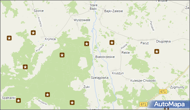 mapa Białobrzeskie, Białobrzeskie na mapie Targeo