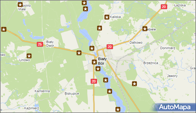 mapa Biały Bór powiat szczecinecki, Biały Bór powiat szczecinecki na mapie Targeo
