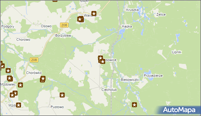 mapa Biesowice, Biesowice na mapie Targeo