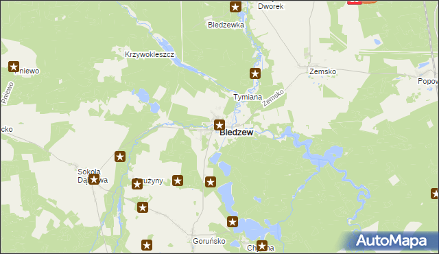 mapa Bledzew, Bledzew na mapie Targeo
